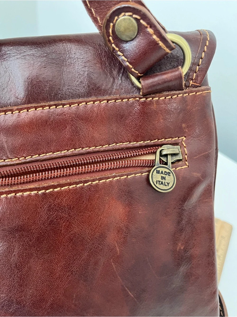 Genuine Leather Crossbody Bag Vintage Messenger Purse